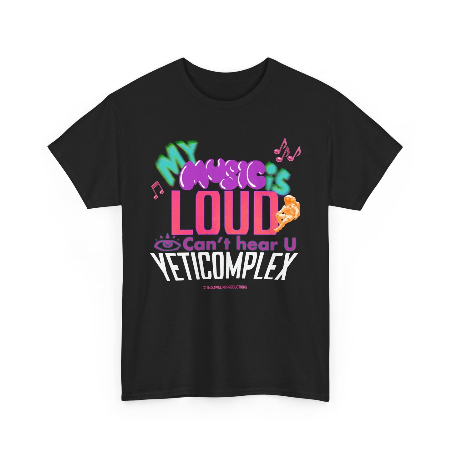 'MY MUSIC IS LOUD' Unisex Heavy Cotton Tee